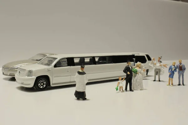 Wedding party of small figures — Stock Photo, Image