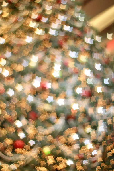 Un Natale con bokeh naturale e lucente — Foto Stock