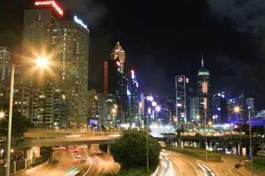 Bir Gloucester Road, causeway bay gece parçası