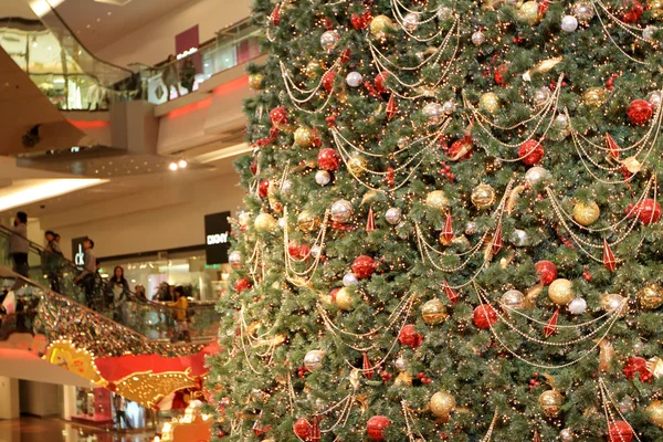 Xmas decoratie op de hk shopping mall — Stockfoto