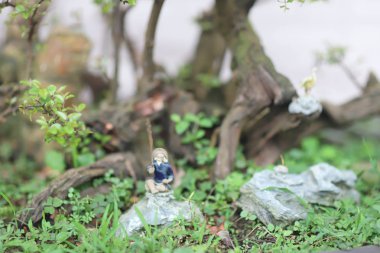 Bonsai ve Penjing yatay, minyatür 