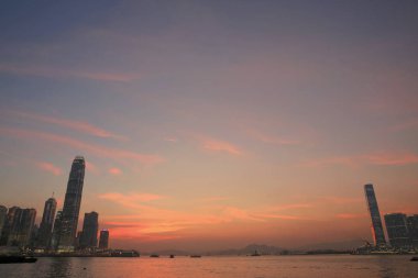 Viktorya Limanı ve kowloon ile Merkez ilçe