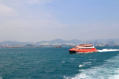 Makao Hong Kong Hong Kong Harbor Feribot Tekne için