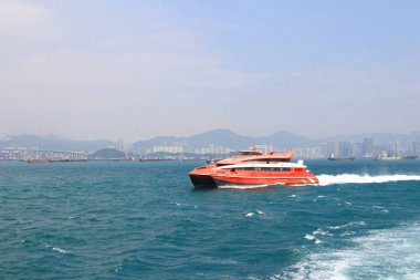 Makao Hong Kong Hong Kong Harbor Feribot Tekne için