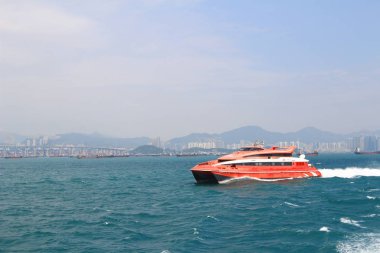 Makao Hong Kong Hong Kong Harbor Feribot Tekne için