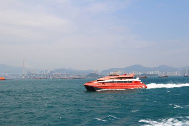Makao Hong Kong Hong Kong Harbor Feribot Tekne için