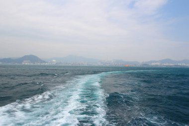 Hong Kong Harbour gün zaman bir peyzaj