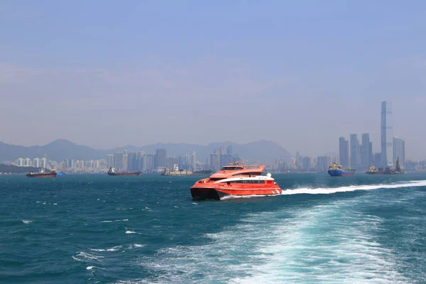 Turbojet levert diensten tussen Hong Kong en Macau — Stockfoto