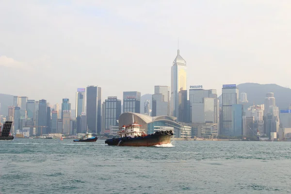 Un paysage de hong kong port jour heure — Photo