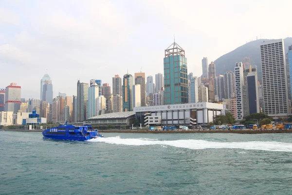 Barcos de ferry de Macao a Hong Kong en el puerto de Hong Kong — Foto de Stock