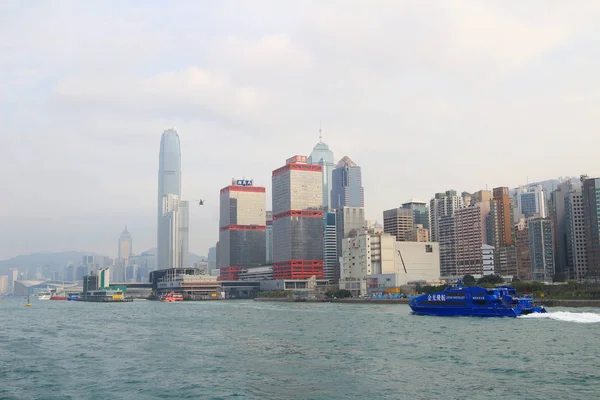 Barcos de ferry de Macao a Hong Kong en el puerto de Hong Kong — Foto de Stock
