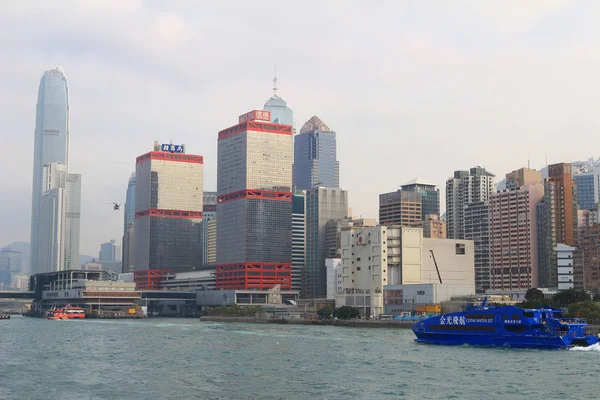 Barcos de ferry de Macao a Hong Kong en el puerto de Hong Kong — Foto de Stock