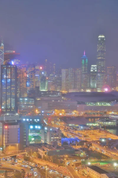 Nattvisning på Causeway Bay 28 februari 2019 — Stockfoto