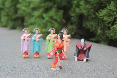 Japon geyşa bebek kültür ve tesiste üzerinde outsoorl