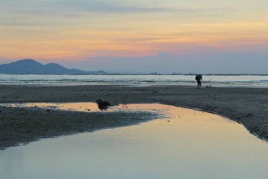 Hong Kong ha pak nai gün batımı plaj