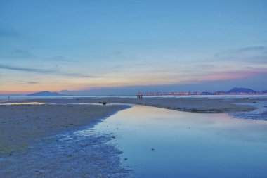 Ha Pak Nai bir Sunset plaj