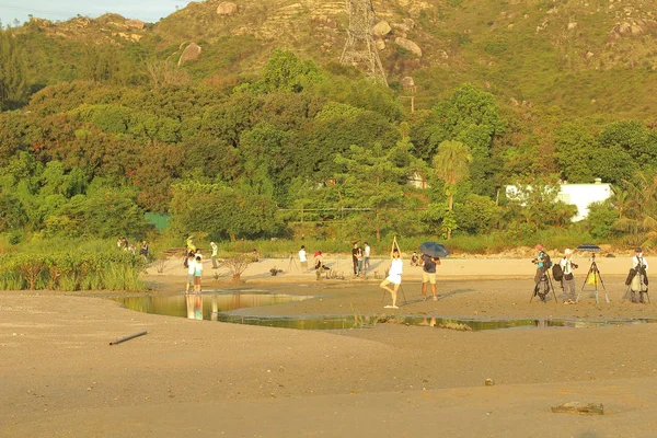 Coucher de soleil plage dans ha pak nai hong kong — Photo