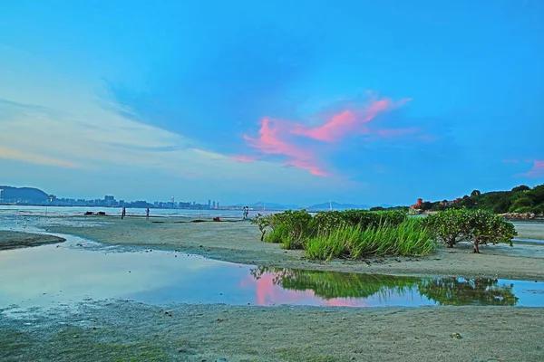 A Sunset beach at Ha Pak Nai — Stock Photo, Image