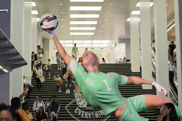 Exhibición de la figura de la Copa Mundial de julio 2014 en HK — Foto de Stock