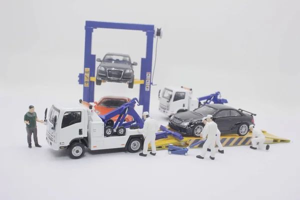 规模拖车和司机服务 — 图库照片