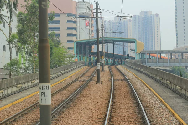 Легка залізниця Гонконг — стокове фото