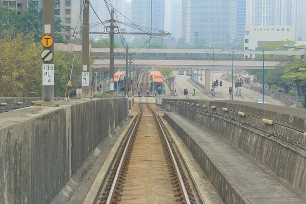 Ferroviário Leve Hong Kong — Fotografia de Stock