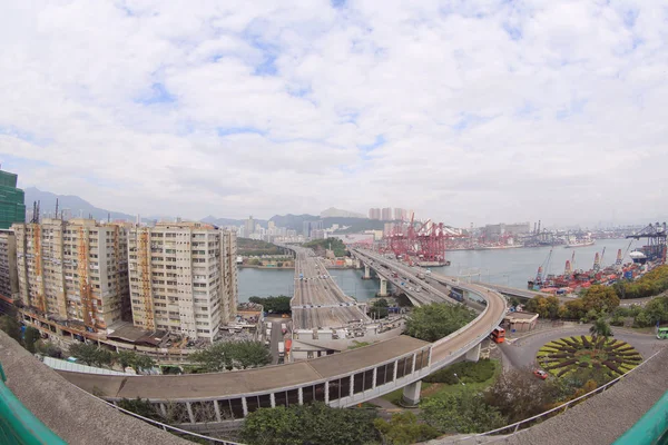 Hong Kong Kwai Chung konténer terminál — Stock Fotó