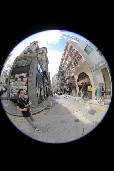 Centrale tussen Sheung Wan, smalle straat — Stockfoto