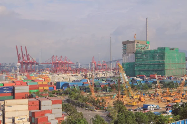 3 mei 2014 Kwai Tsing container terminal — Stockfoto