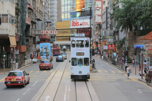 24. Mai 2014 Doppelstockstraßenbahn hk — Stockfoto