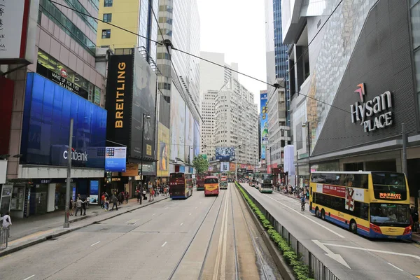 Tram uitzicht op straat, Hong Kong — Stockfoto