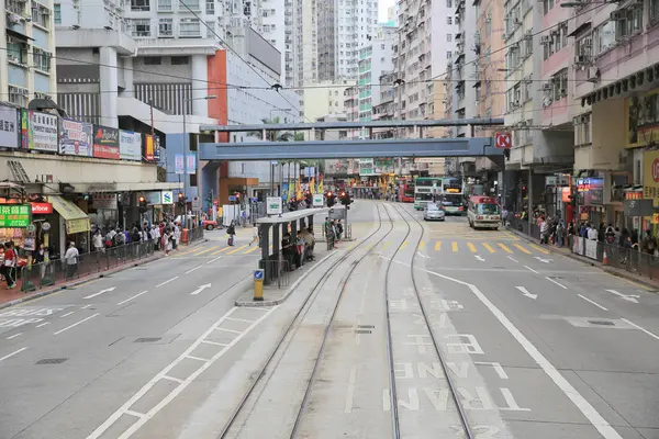 Hong Kong street in city 1 may 2014 — Stock Photo, Image