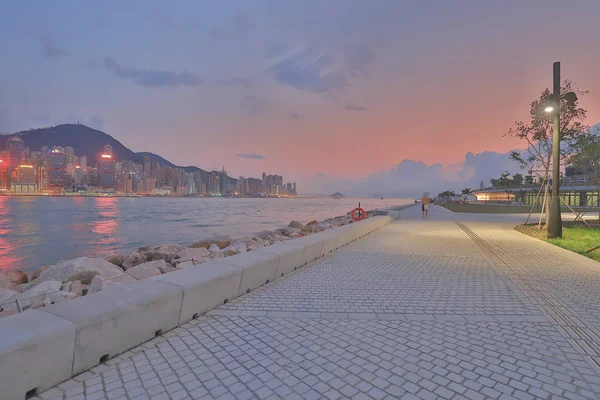 22 Kwiecień 2019 Waterfront Promenade Park HK — Zdjęcie stockowe