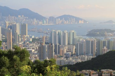 31 Mayıs 2014 Beacon Hill'de batı Kowloon