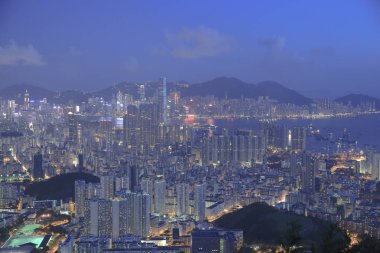 Kowloon'un havadan görünümü 31 Mayıs 2014