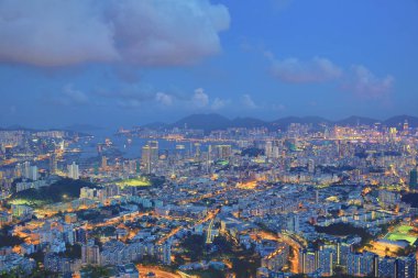 Kowloon'un havadan görünümü 31 Mayıs 2014