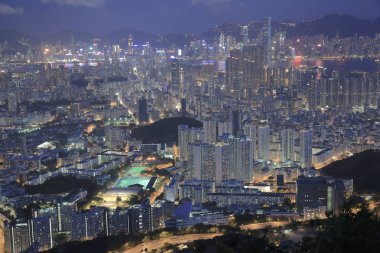 Kowloon'un havadan görünümü 31 Mayıs 2014
