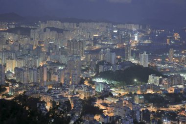 Kowloon'un havadan görünümü 31 Mayıs 2014