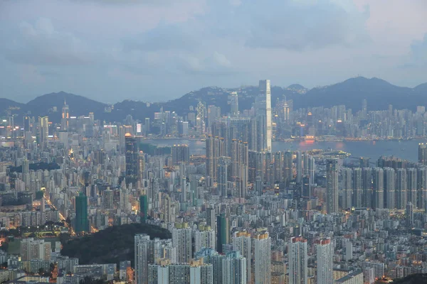 Kowloon'un havadan görünümü 31 Mayıs 2014 — Stok fotoğraf