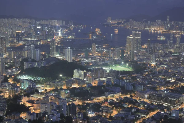 Widok z lotu ptaka na Kowloon 31 maj 2014 — Zdjęcie stockowe