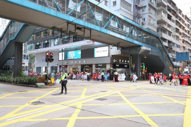 İşçi Bayramı'nda yürüyüş, hong kong 1 Mayıs 2019