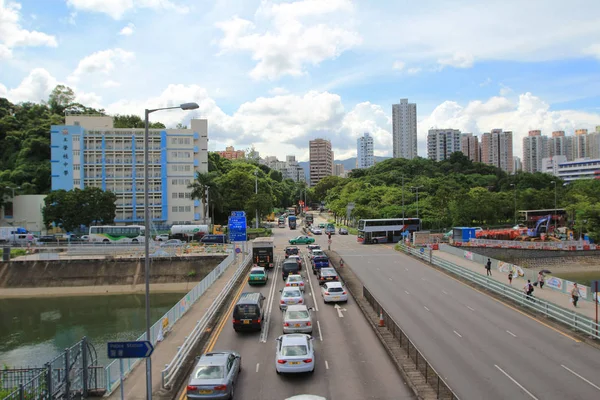 Road, highway bij hong kong — Stockfoto