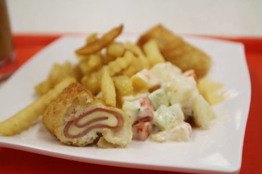 beyaz zemin üzerinde Fast food koleksiyonu