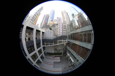 Wan Chai 'de Cityscape 5 Ekim 2014