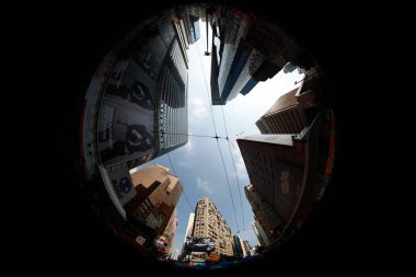 Wan Chai 'de Cityscape 5 Ekim 2014