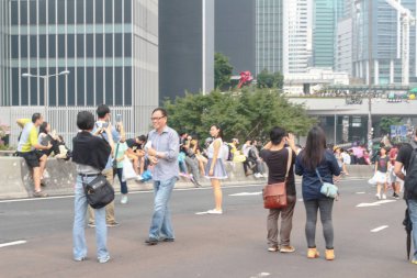 Merkez işgal Hong Kong şehir Road