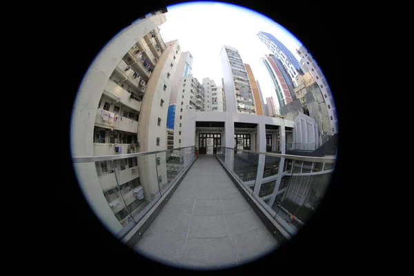 Paisaje urbano en wan chai 5 oct 2014 — Foto de Stock