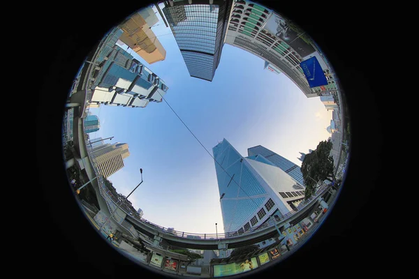 Hong Kong 'un merkezindeki modern ofis binaları