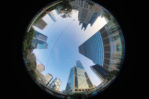 Edifícios de escritórios modernos no centro de Hong Kong — Fotografia de Stock