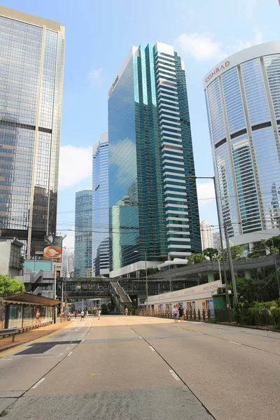 Área de negócios do hong kong central — Fotografia de Stock